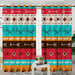 Tribes Pattern Living Room Curtains - Native American Curtain NZ#5