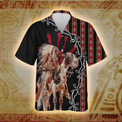 Red Hawk's Journey - Native American Hawaii Shirt