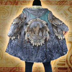 Wolf Pack Guardian - Native American Hooded Cloak