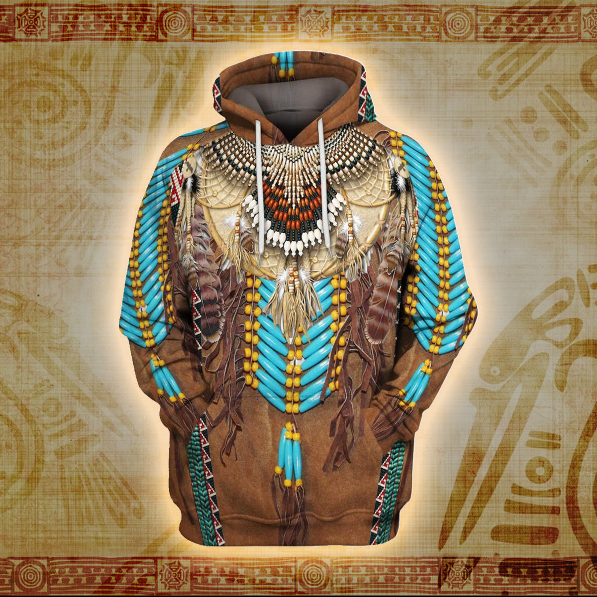 Turquoise Warrior 3D Printed Hoodie