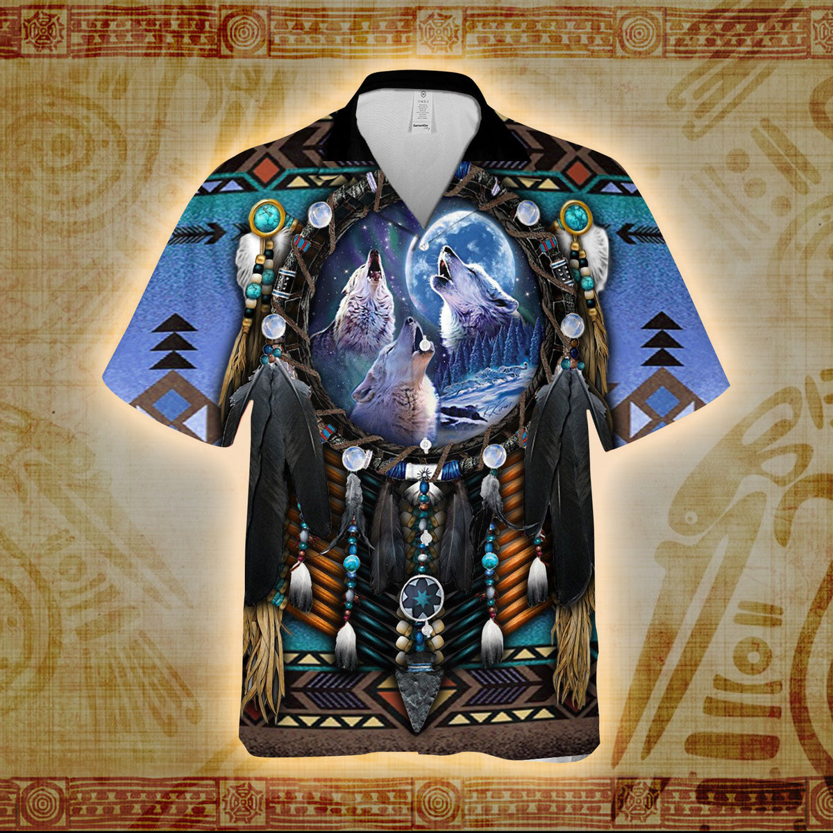 Lunar Howl - Native American Hawaii Shirt