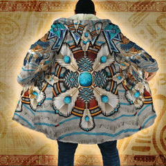 Turquoise Dream - Native American Hooded Cloak