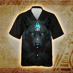 Spirit of the Night Wolf - Native American Hawaii Shirt