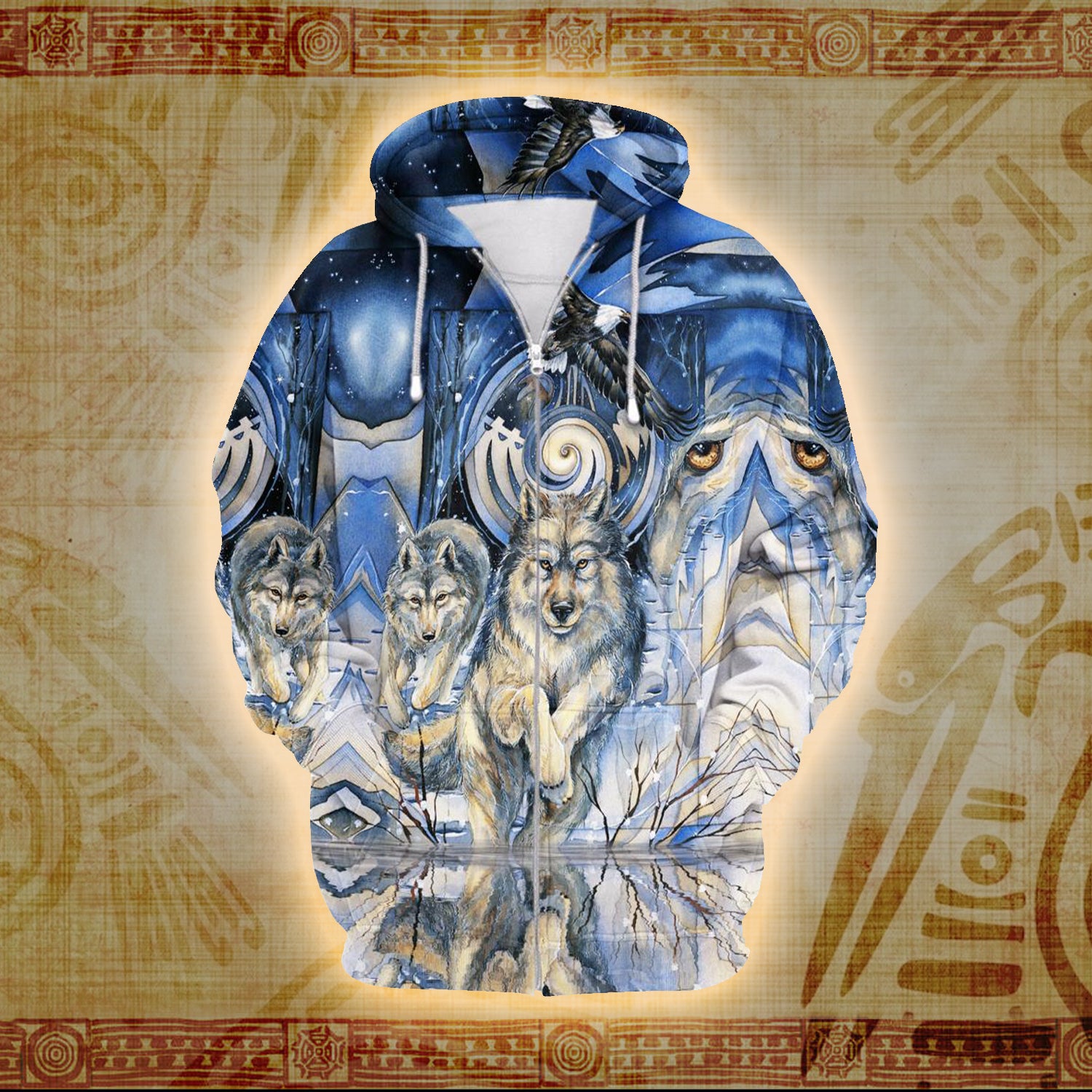 Winter Wolf Spirits 3D Printed Hoodie