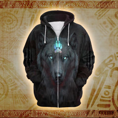 Mystic Wolf Guardian 3D Printed Hoodie