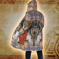 Spirit Wolf - Native American Hooded Cloak