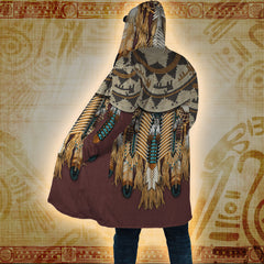 Eagle Feather Warrior - Native American Hooded Cloak