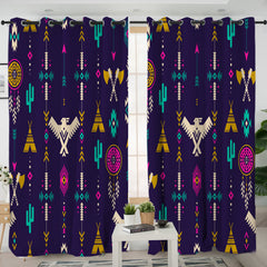 Tribes Eagle Pattern Living Room Curtains - Native American Curtain