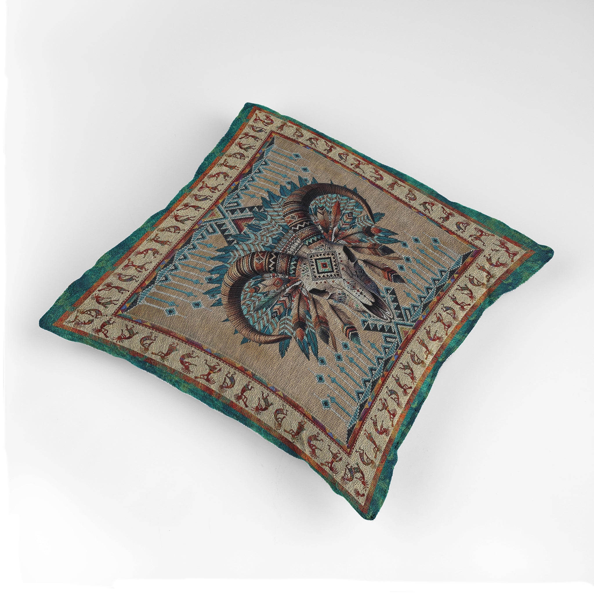 Guardian of the Peaks Woven Pillow - 17"x18" Cotton Blend