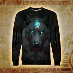 Mystic Wolf Guardian 3D Printed Hoodie