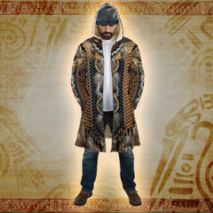 Golden Feather Warrior - Native American Hooded Cloak