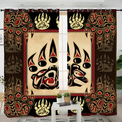 Bear Spirit Tribes Pattern Curtains - Native American Curtain