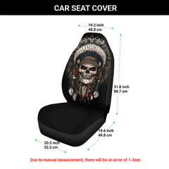 Warrior Skull-Native American Car Seat Cover