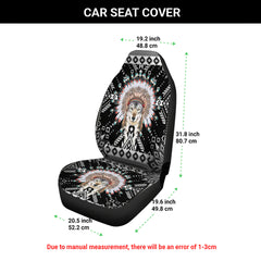 Chief Wolf-Native American Car Seat Cover