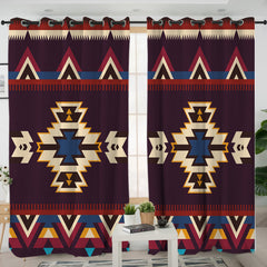 Tribes Pattern Living Room Curtains - Native American Curtain NZ#11