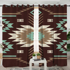 Tribes Pattern Living Room Curtains - Native American Curtain NZ#12