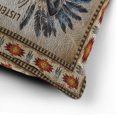 Whisper of the Wolf Woven Pillow - 17"x18" Cotton Blend