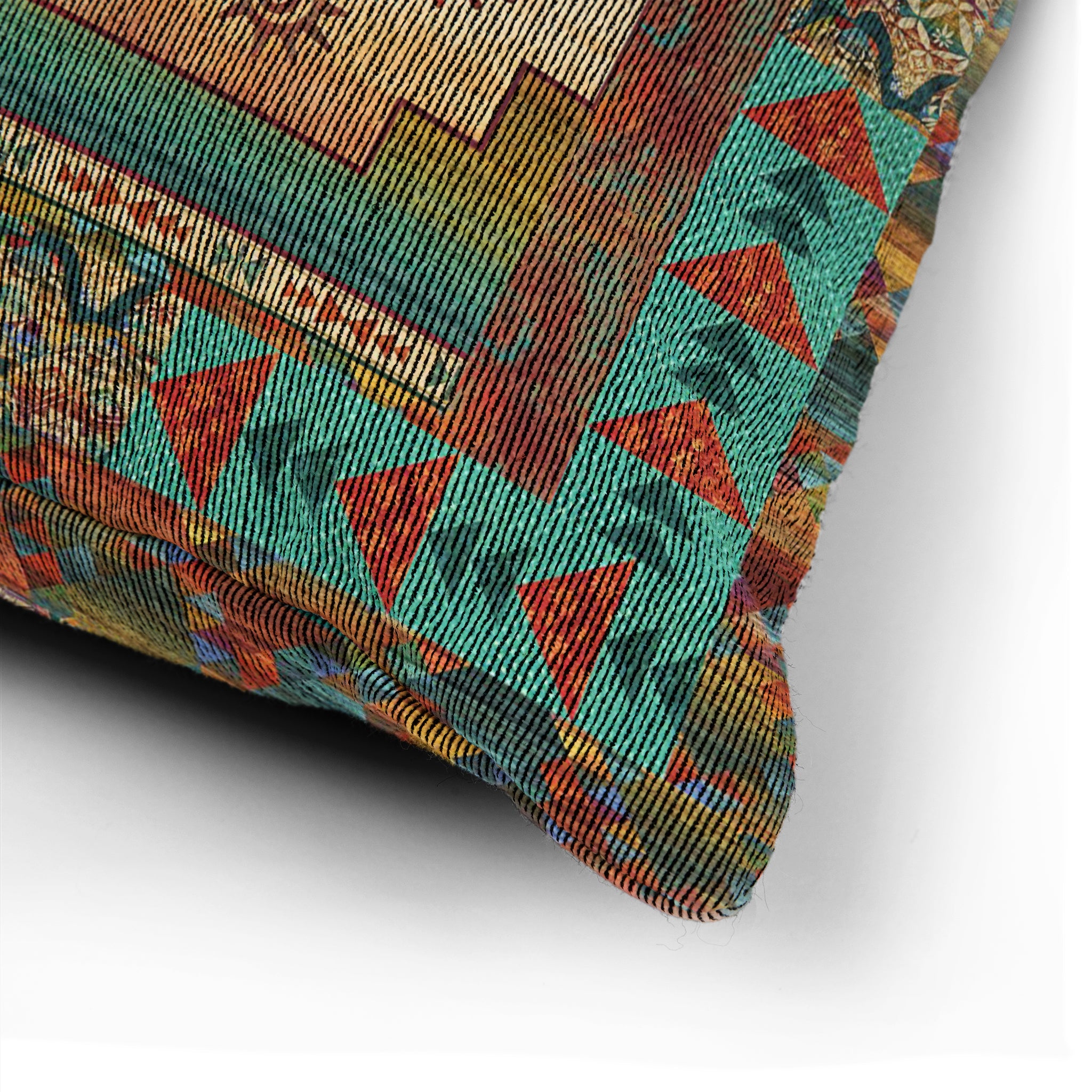 Kokopelli Tribal Woven Pillow - 17"x18" Cotton Blend