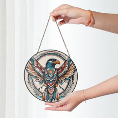 Soaring Eagle Stained Glass SunCatcher - Native American-Inspired Decor