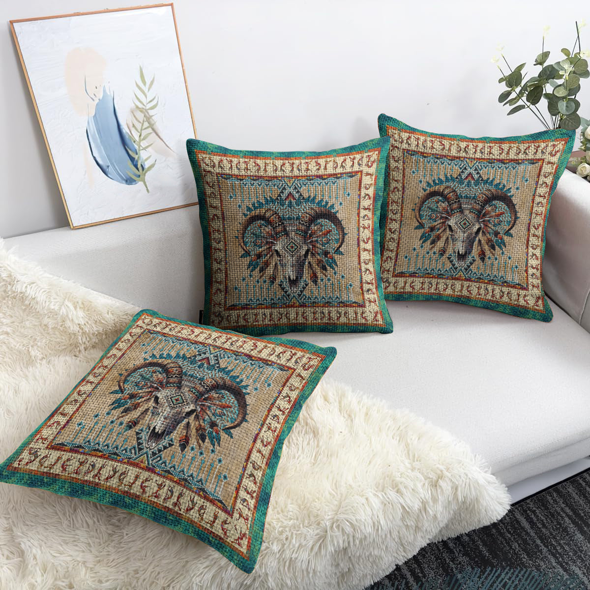 Guardian of the Peaks Woven Pillow - 17"x18" Cotton Blend