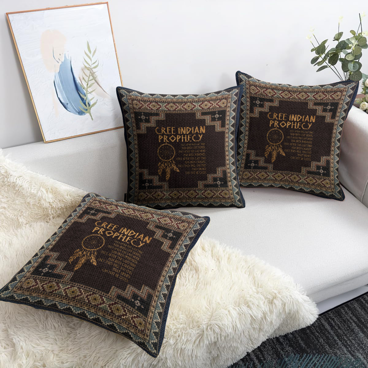 Sacred Reminder Woven Pillow - 17"x18" Cotton Blend