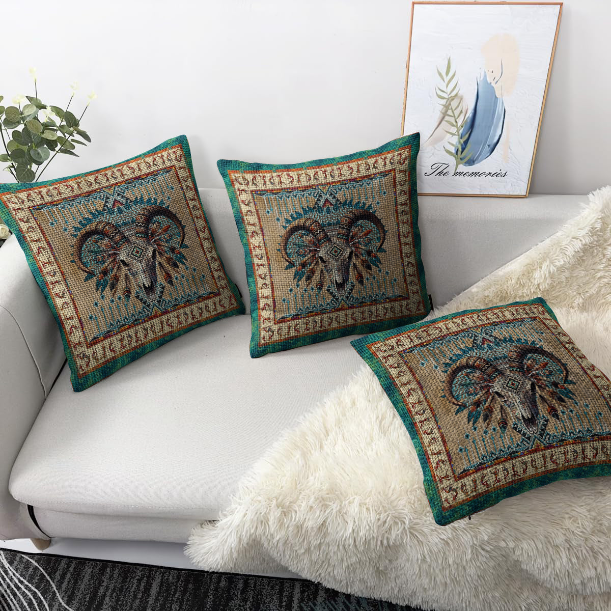 Guardian of the Peaks Woven Pillow - 17"x18" Cotton Blend