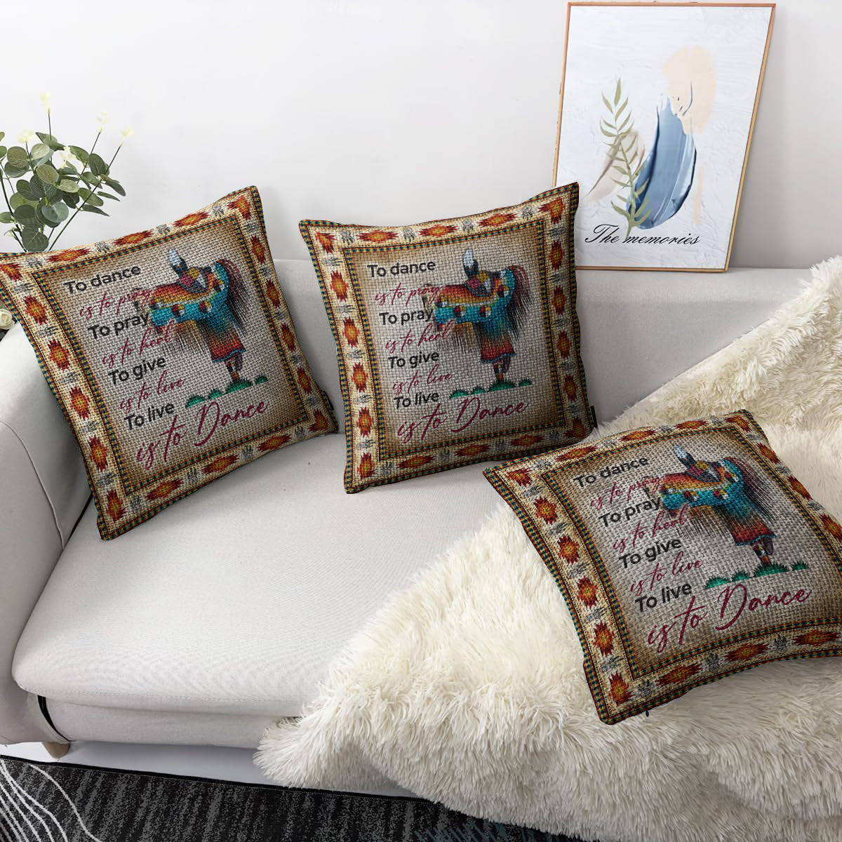 Healing Rhythm Woven Pillow - 17"x18" Cotton Blend