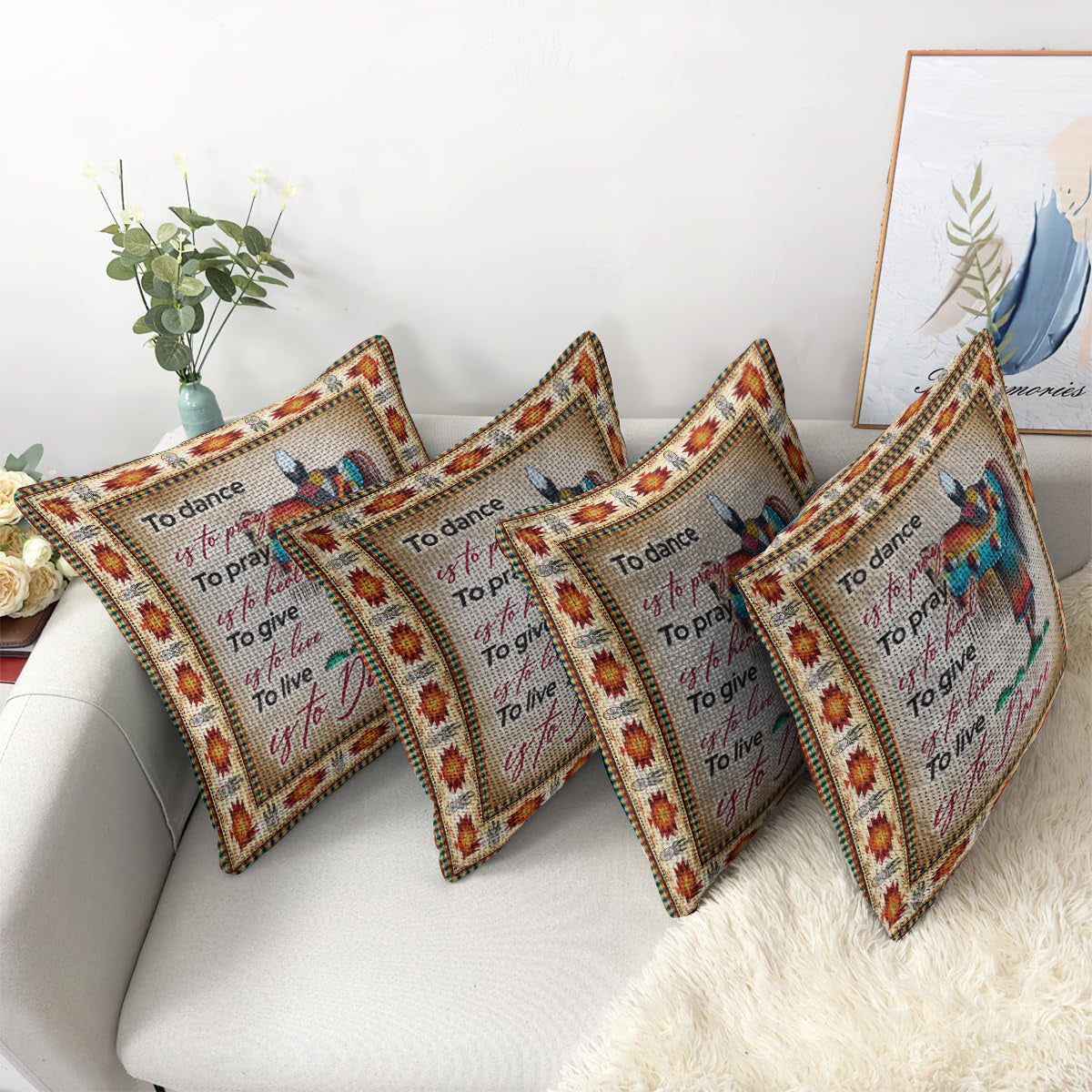 Healing Rhythm Woven Pillow - 17"x18" Cotton Blend