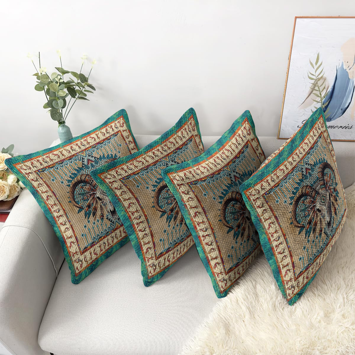 Guardian of the Peaks Woven Pillow - 17"x18" Cotton Blend