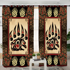 Bear Spirit Tribes Pattern Curtains - Native American Curtain