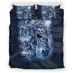 Thunder Wolf Spirit - Native American Bedding Set