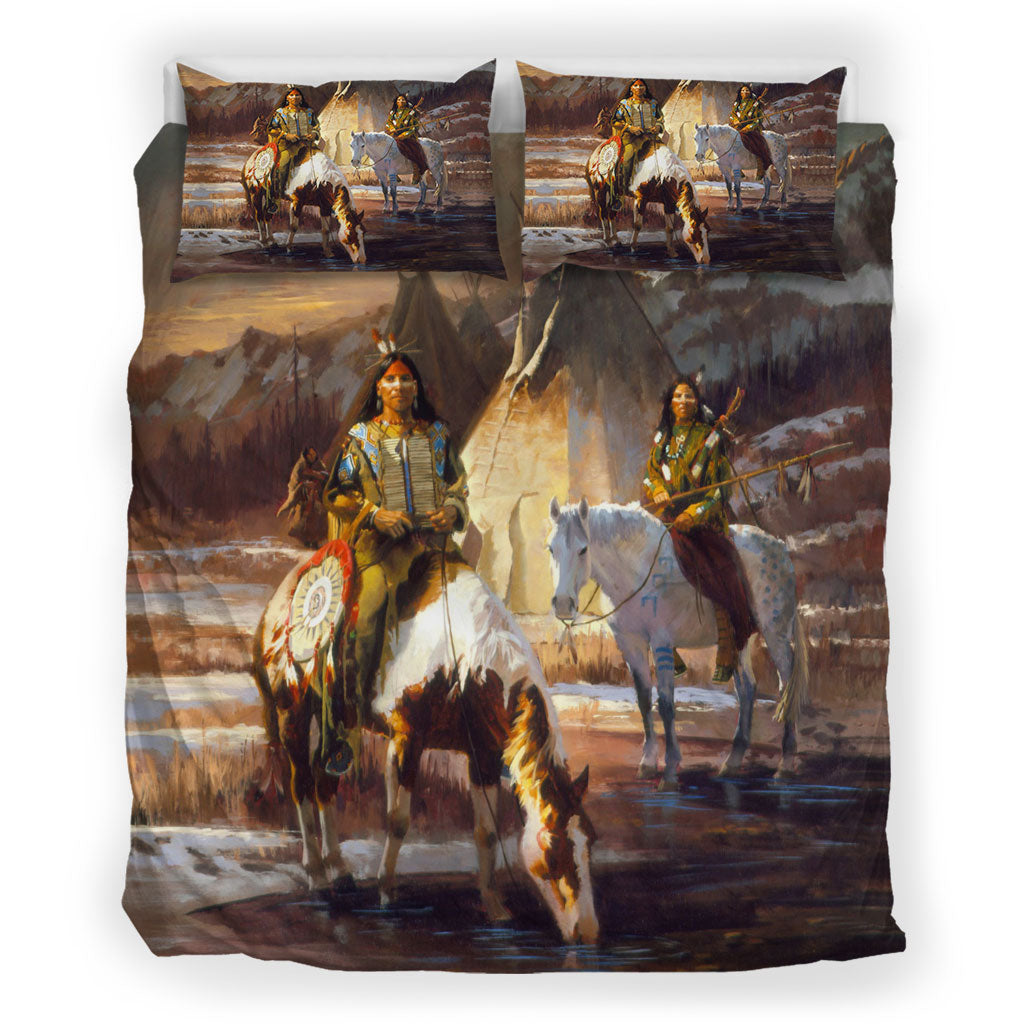 Warriors of the Plains - Native American Bedding Set