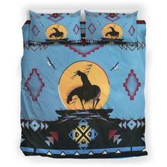 Sunset Warrior - Native American Bedding Set