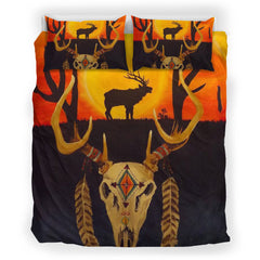 Sunset Elk Spirit - Native American Bedding Set