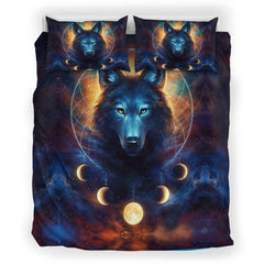 Lunar Wolf - Native American Bedding Set