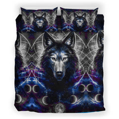 Lunar Wolf - Native American Bedding Set