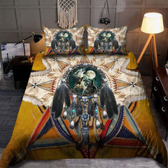 Lunar Wolf Dream - Native American Bedding Set