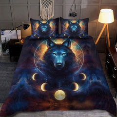 Lunar Wolf - Native American Bedding Set