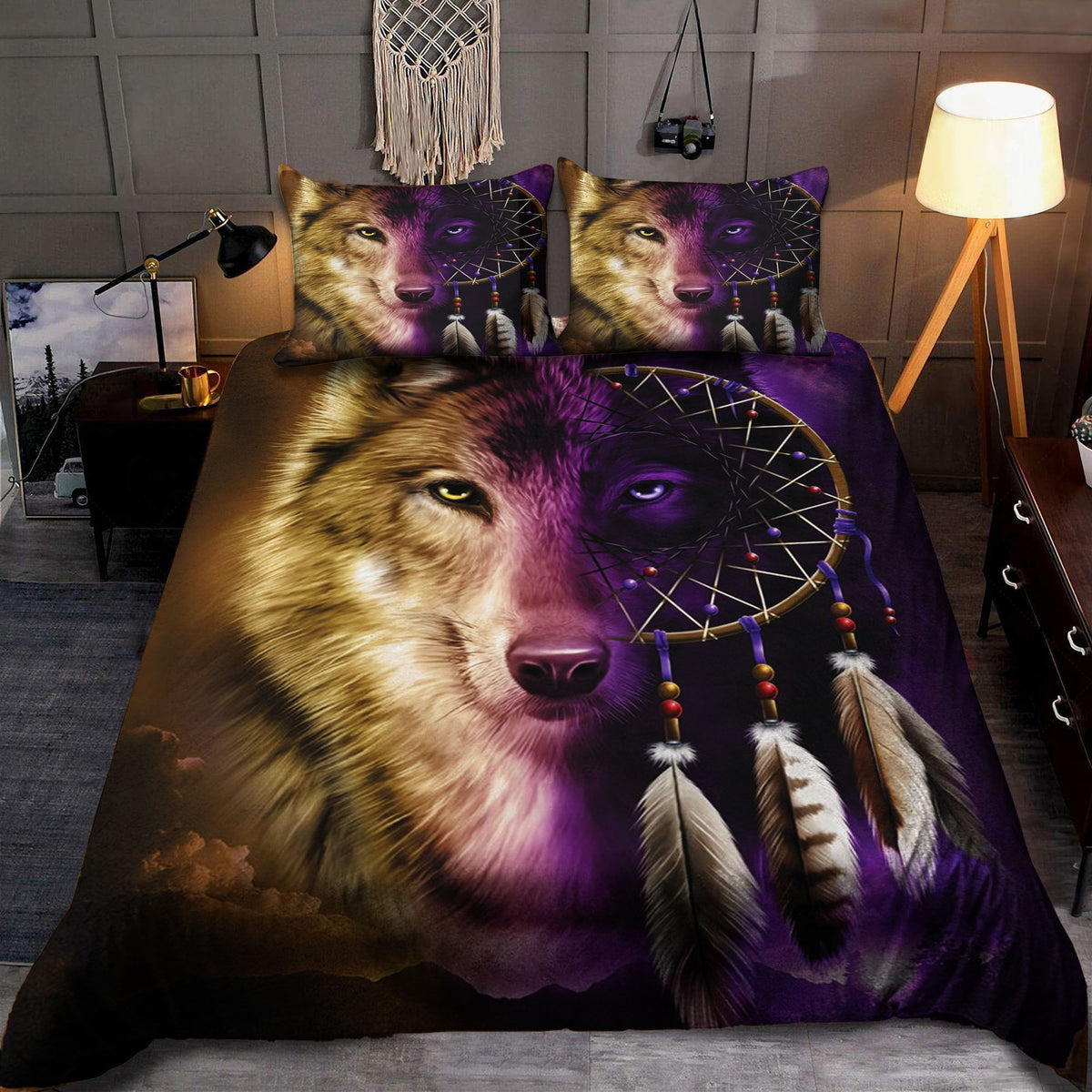 Wolf's Dream - Native American Bedding Set