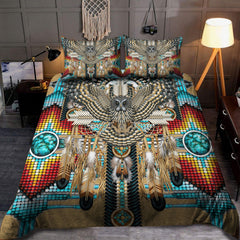 Owl Wisdom - Native American Bedding Set