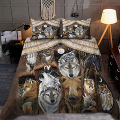 Spirit of the Forest Guardians - Native American Bedding Set