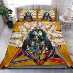 Lunar Wolf Dream - Native American Bedding Set