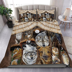 Spirit of the Forest Guardians - Native American Bedding Set