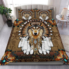 Wolf Spirit Chief - Native American Bedding Set