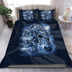 Thunder Wolf Spirit - Native American Bedding Set