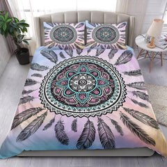 Feather Mandala - Native American Bedding Set