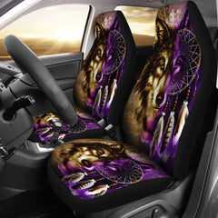 Dream Wolf Protector-Native American Car Seat Cover