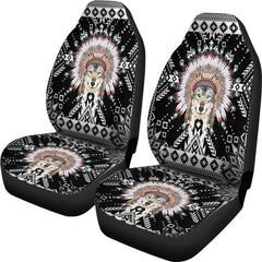 Chief Wolf-Native American Car Seat Cover