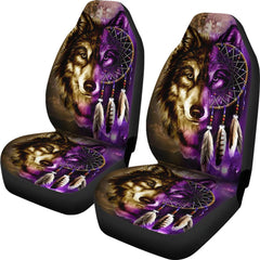 Dream Wolf Protector-Native American Car Seat Cover