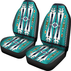 Cyan Tribal Pattern-Native American Car Seat Cover